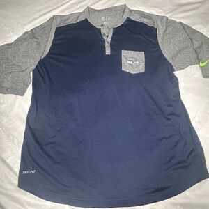 Seattle Seahawks XXL Nike Men's Navy and Gray Short Sleeve Tee